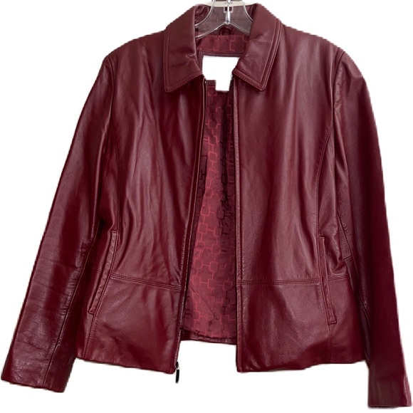 Vintage 90’s Nine West Red Leather Jacket
